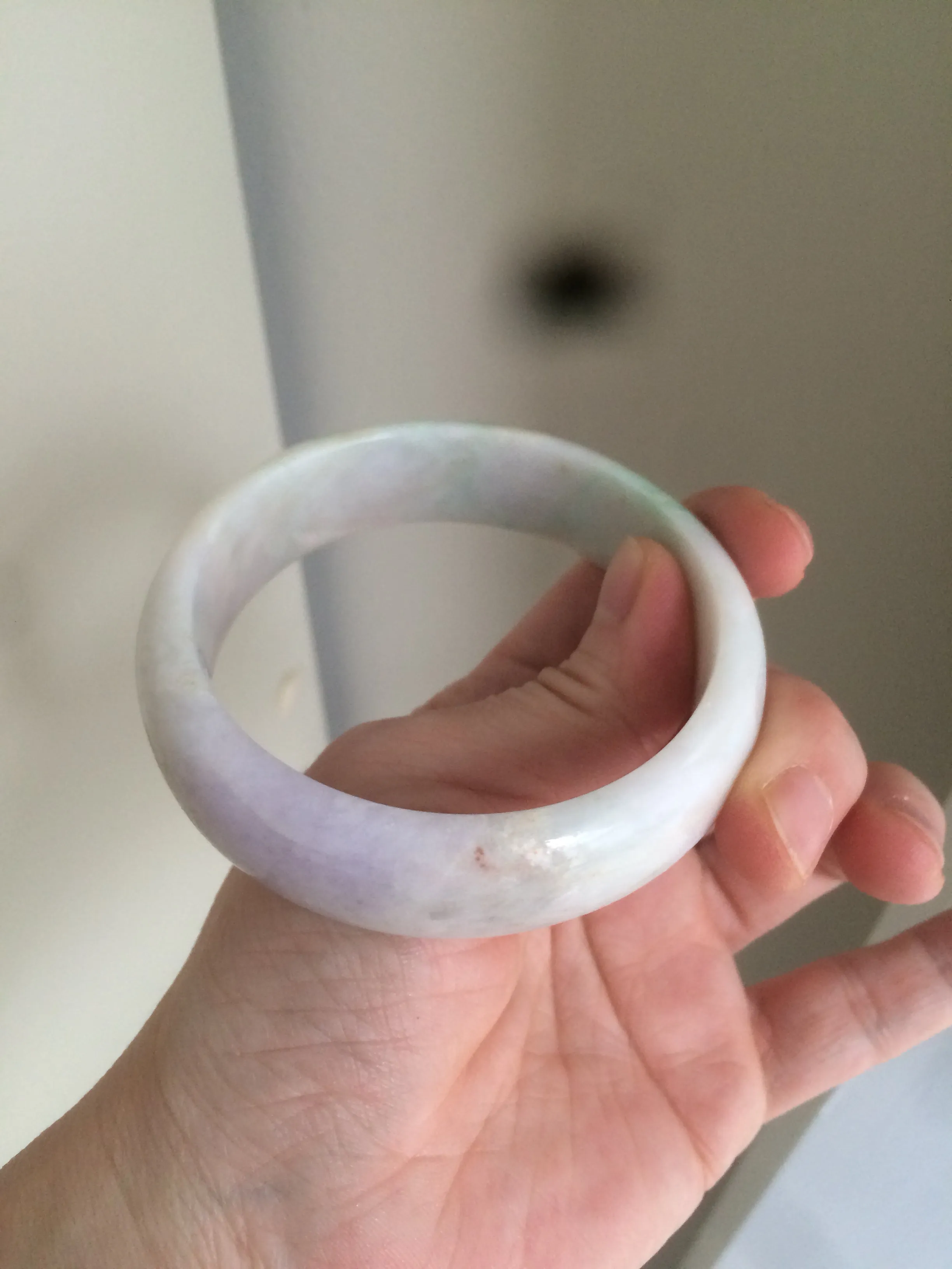 59mm Certified 100% natural Type A green/orange/purple jadeite jade bangle AB60-5684
