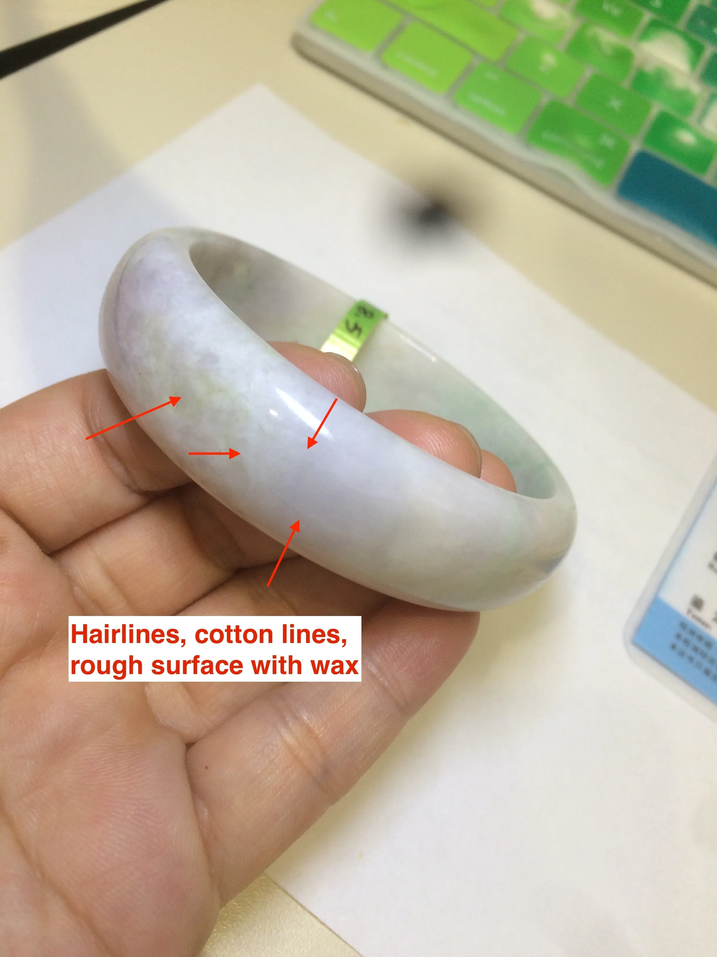 59mm Certified 100% natural Type A green/orange/purple jadeite jade bangle AB60-5684