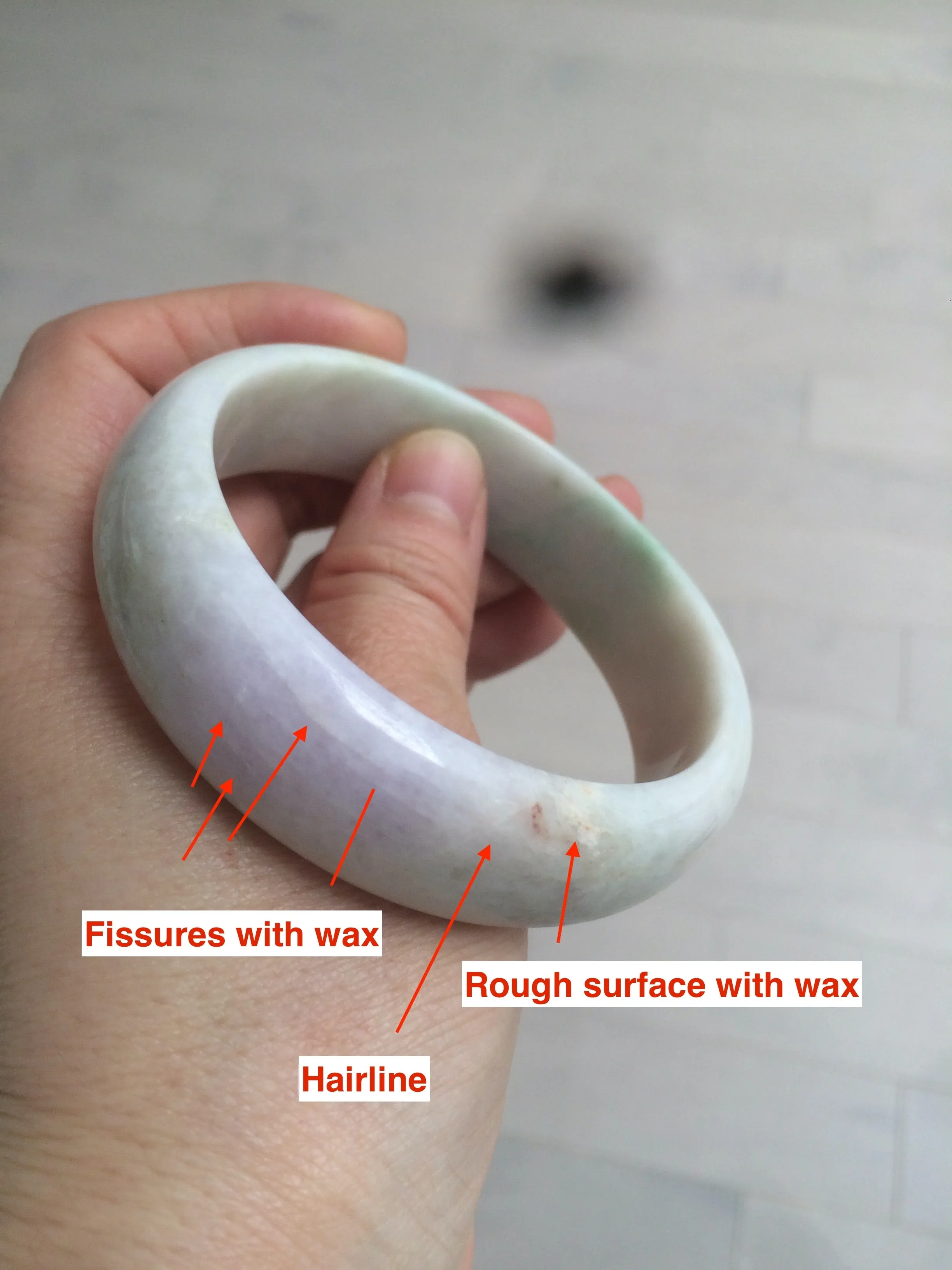 59mm Certified 100% natural Type A green/orange/purple jadeite jade bangle AB60-5684