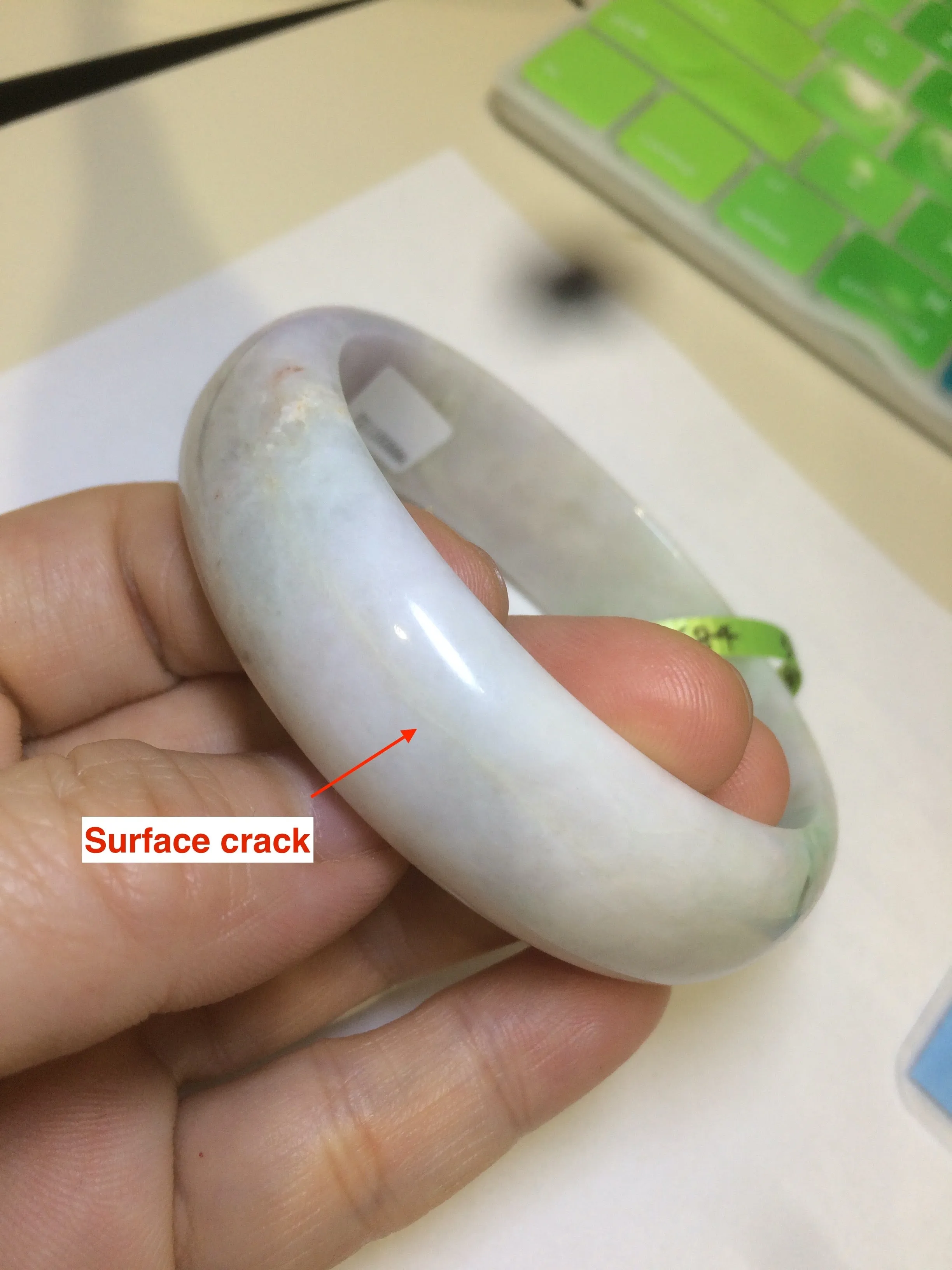 59mm Certified 100% natural Type A green/orange/purple jadeite jade bangle AB60-5684