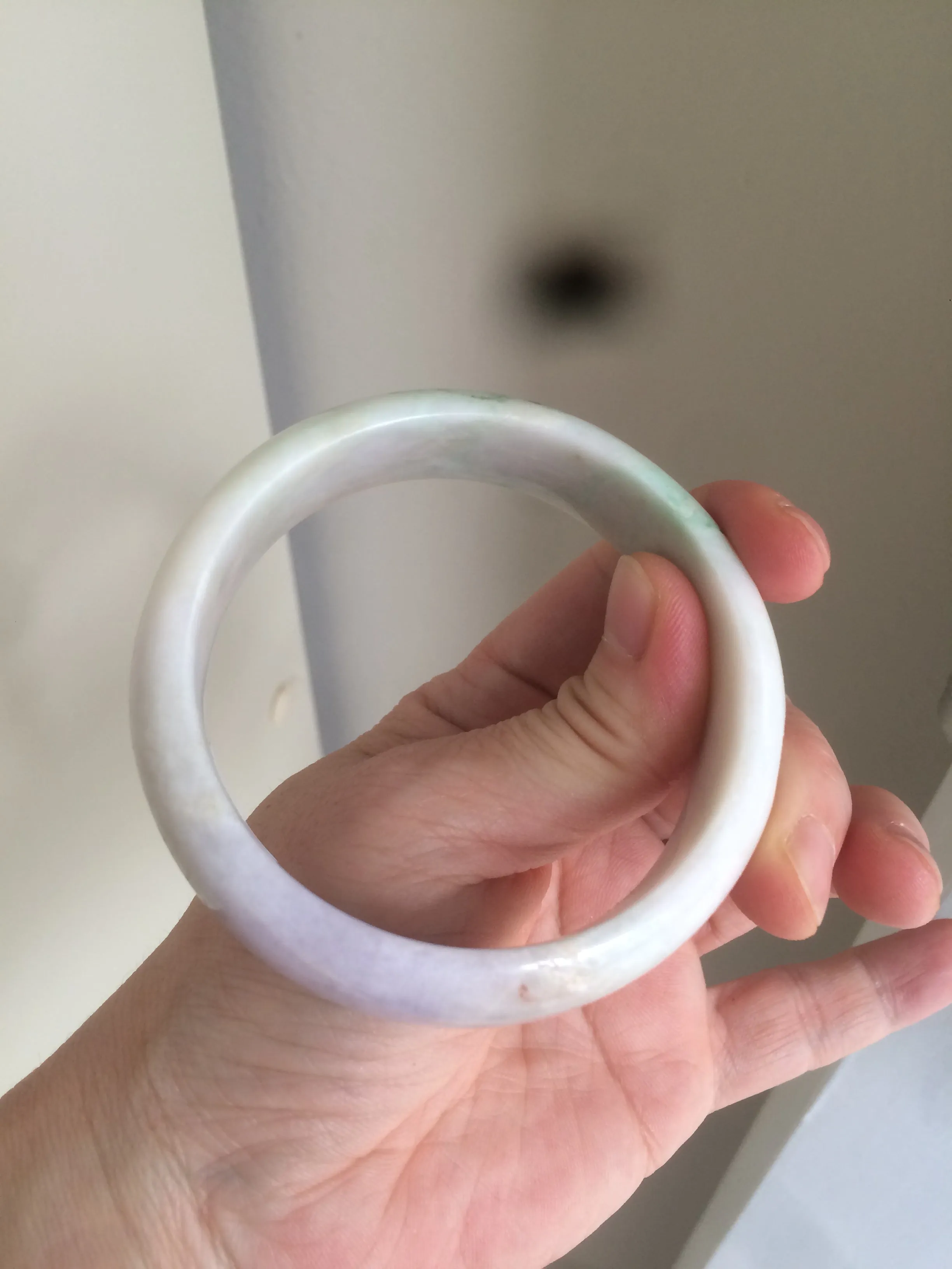 59mm Certified 100% natural Type A green/orange/purple jadeite jade bangle AB60-5684