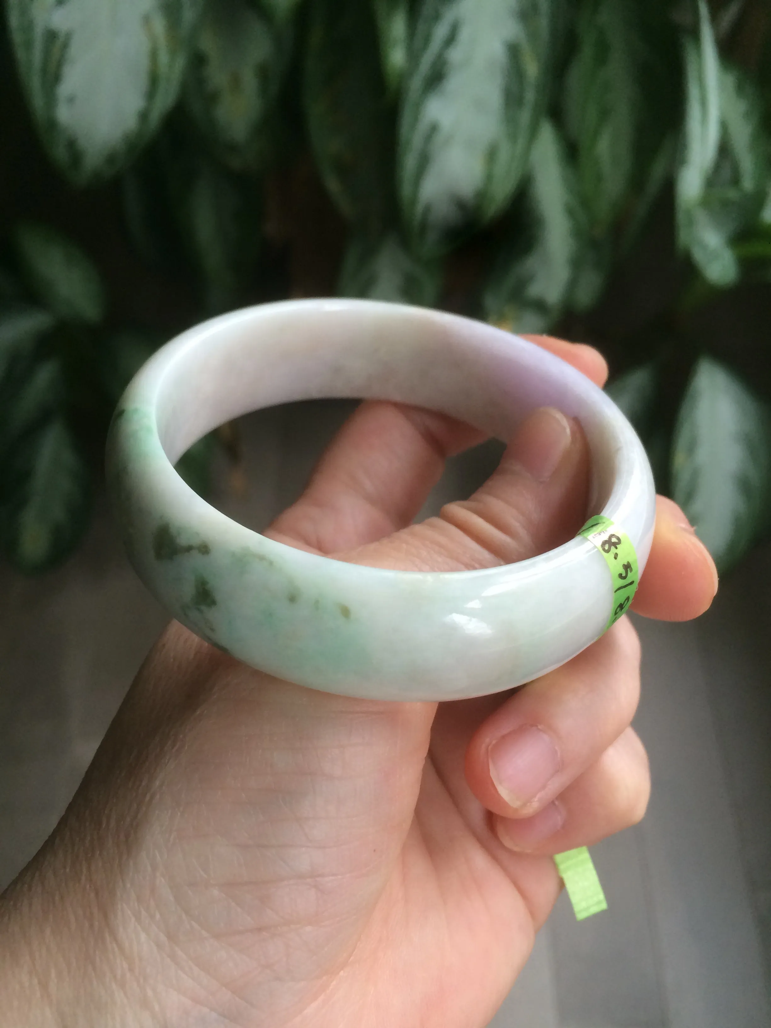 59mm Certified 100% natural Type A green/orange/purple jadeite jade bangle AB60-5684