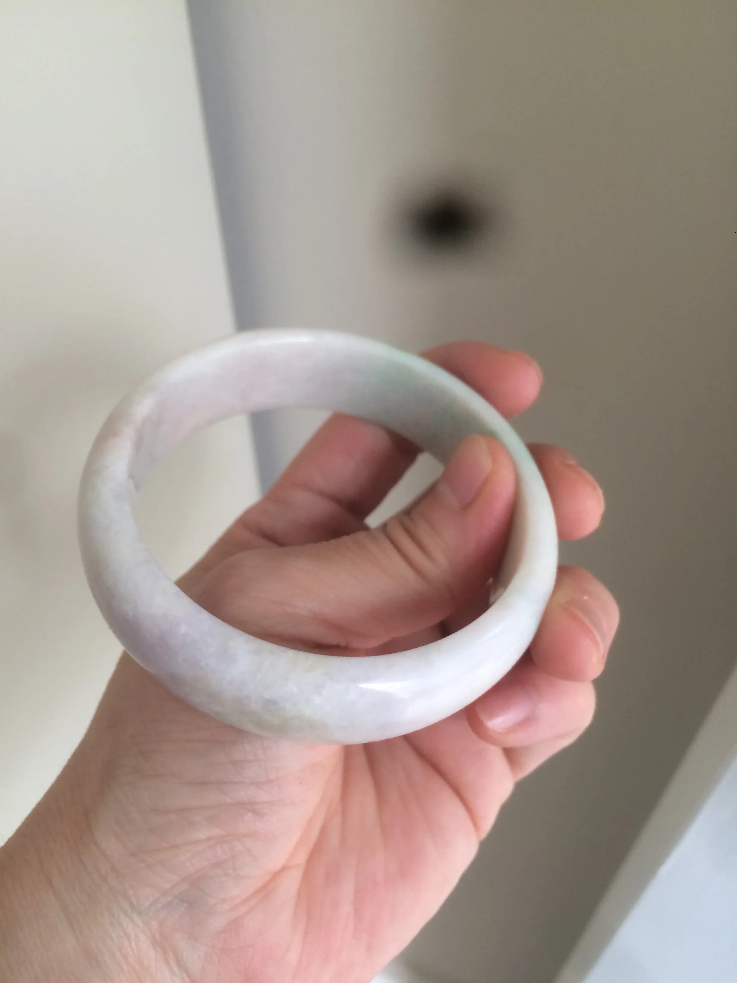 59mm Certified 100% natural Type A green/orange/purple jadeite jade bangle AB60-5684