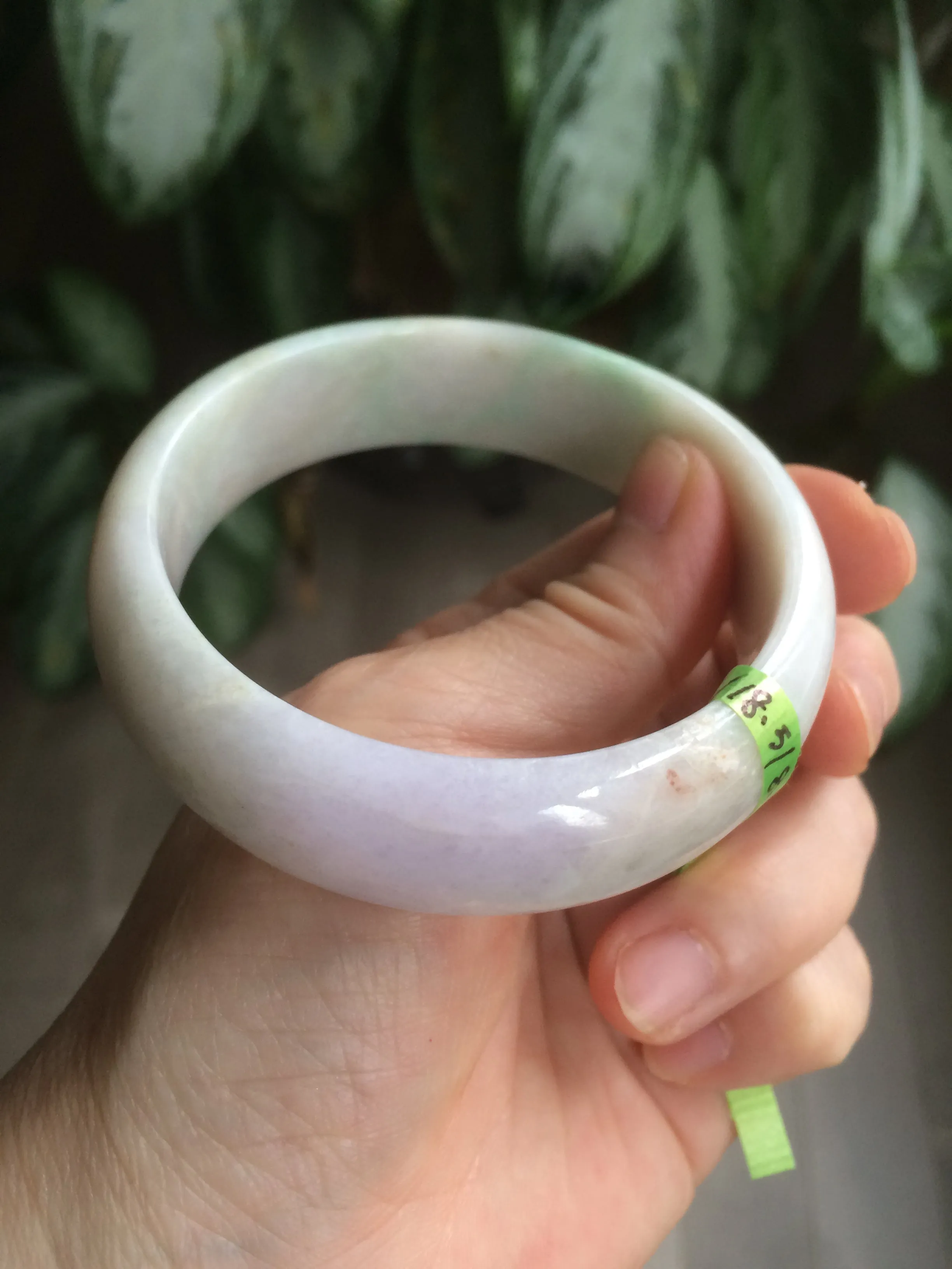 59mm Certified 100% natural Type A green/orange/purple jadeite jade bangle AB60-5684