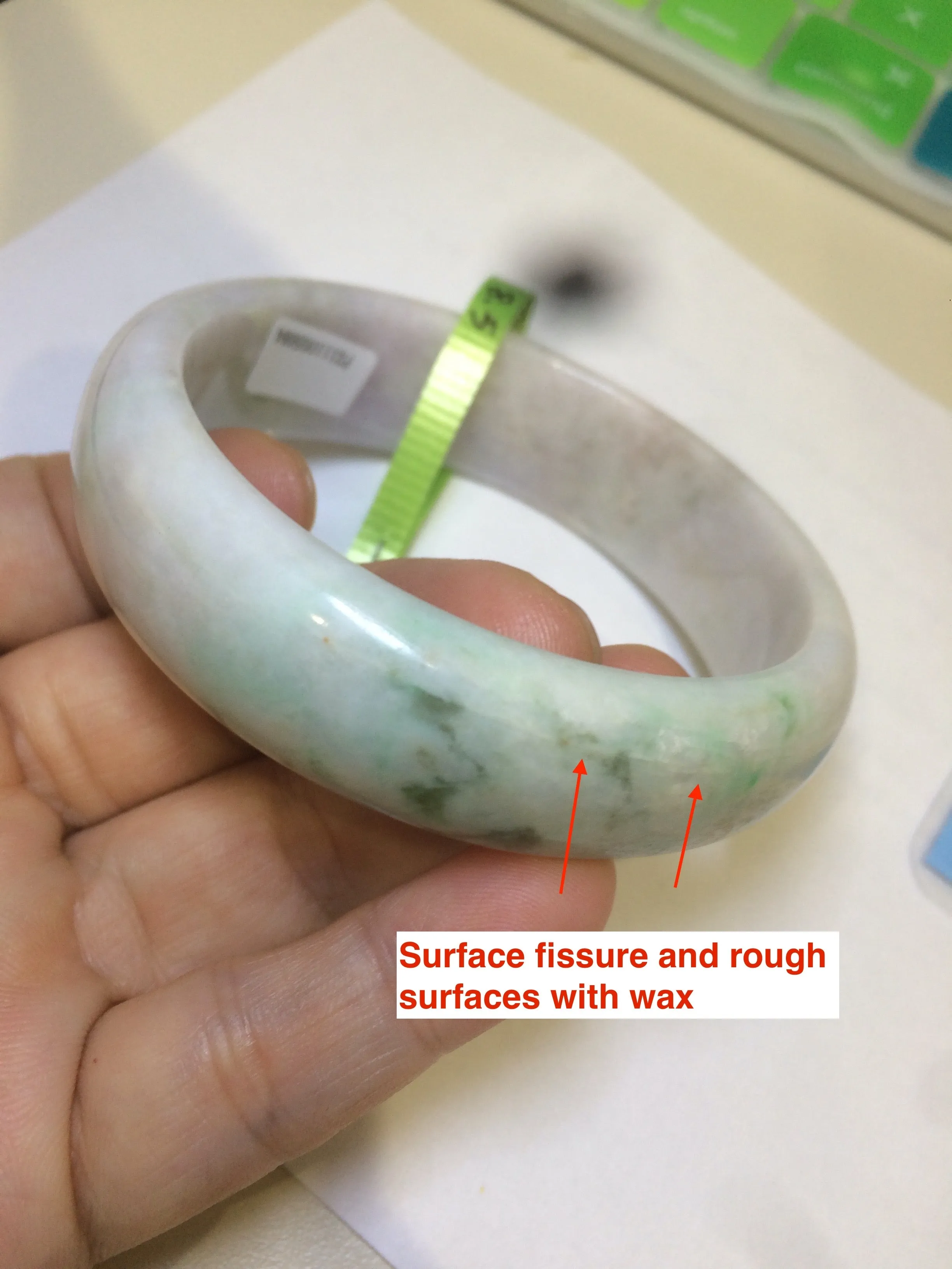 59mm Certified 100% natural Type A green/orange/purple jadeite jade bangle AB60-5684