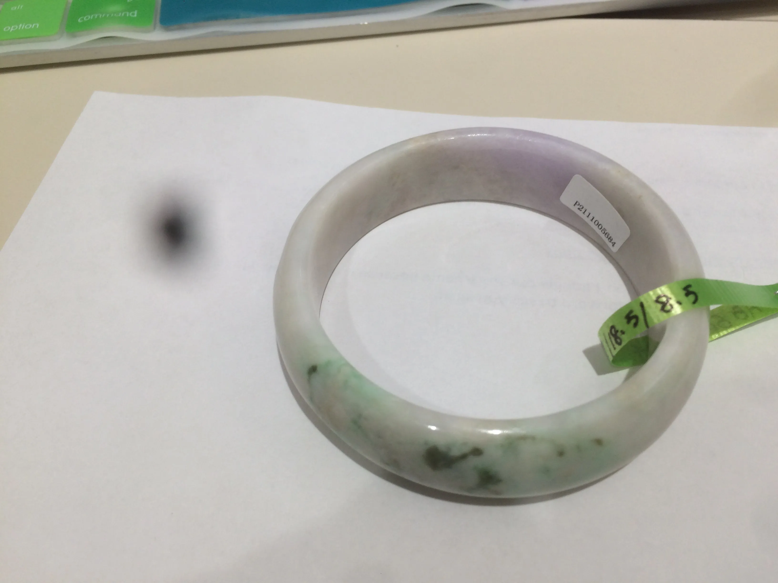 59mm Certified 100% natural Type A green/orange/purple jadeite jade bangle AB60-5684