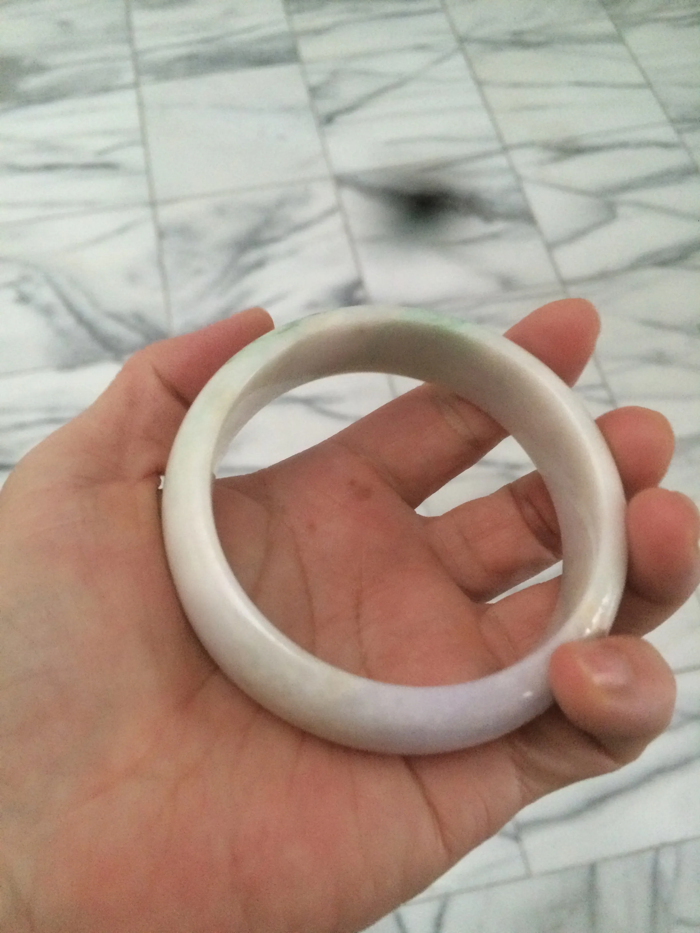 59mm Certified 100% natural Type A green/orange/purple jadeite jade bangle AB60-5684