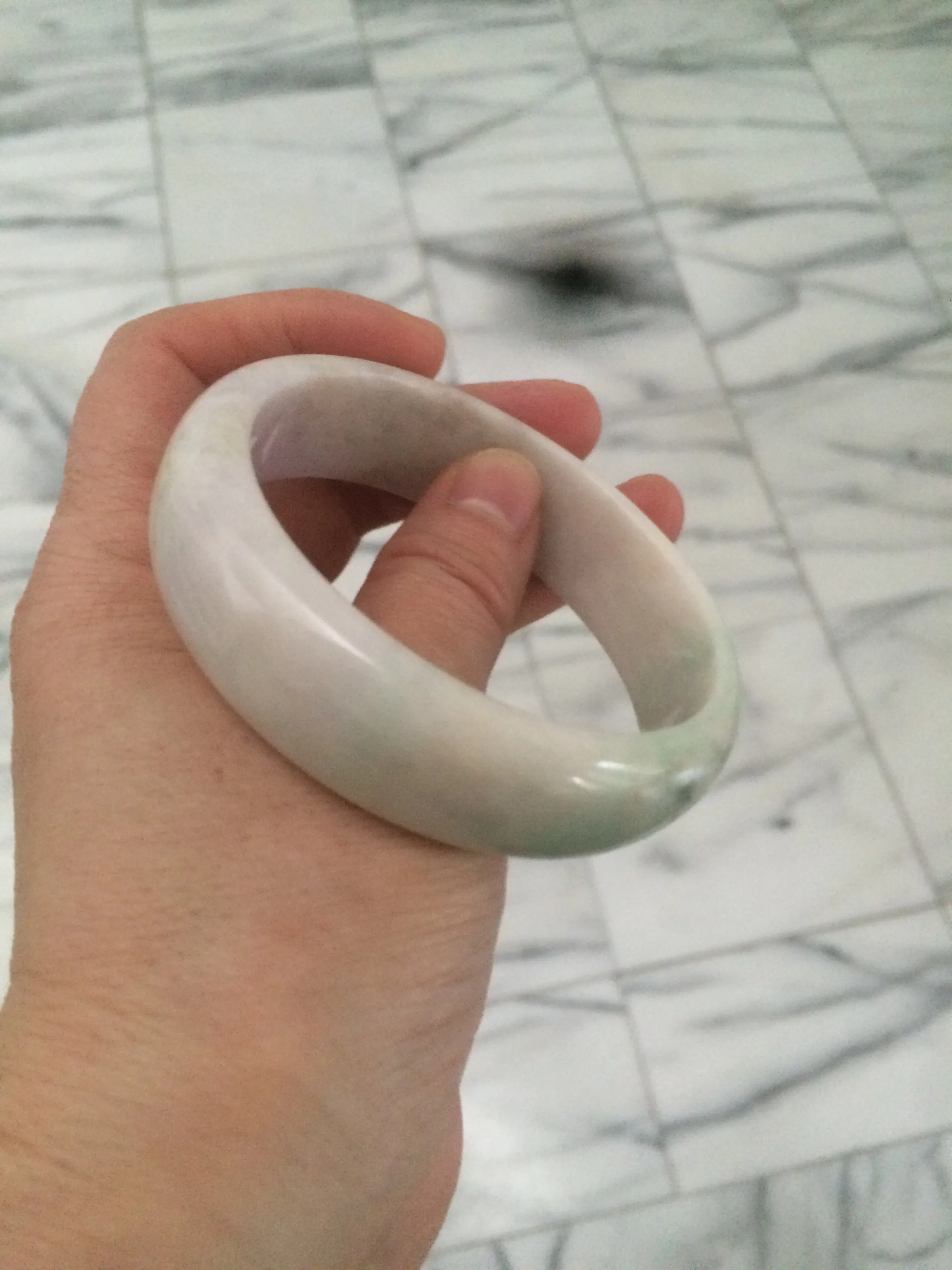 59mm Certified 100% natural Type A green/orange/purple jadeite jade bangle AB60-5684