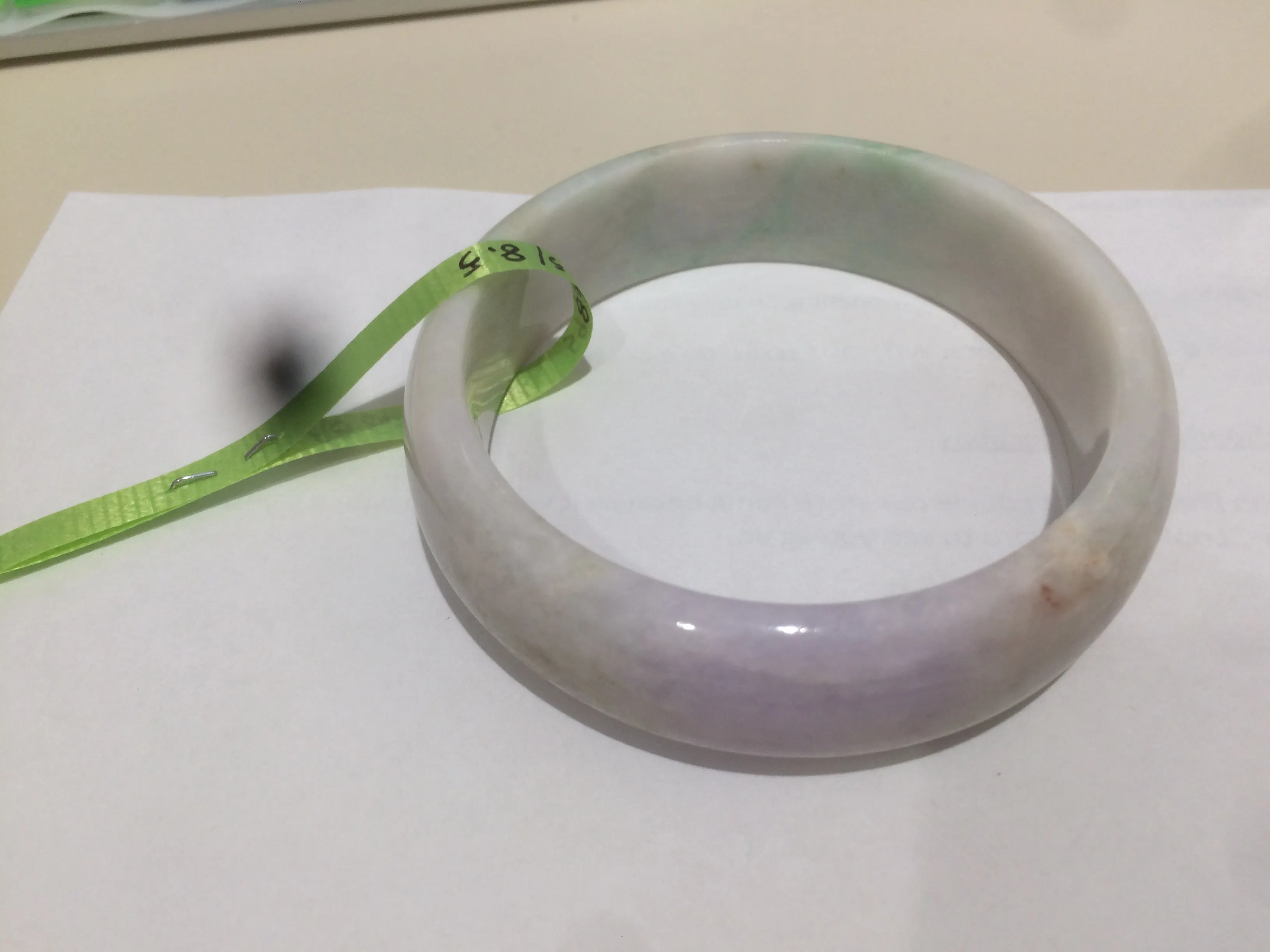 59mm Certified 100% natural Type A green/orange/purple jadeite jade bangle AB60-5684