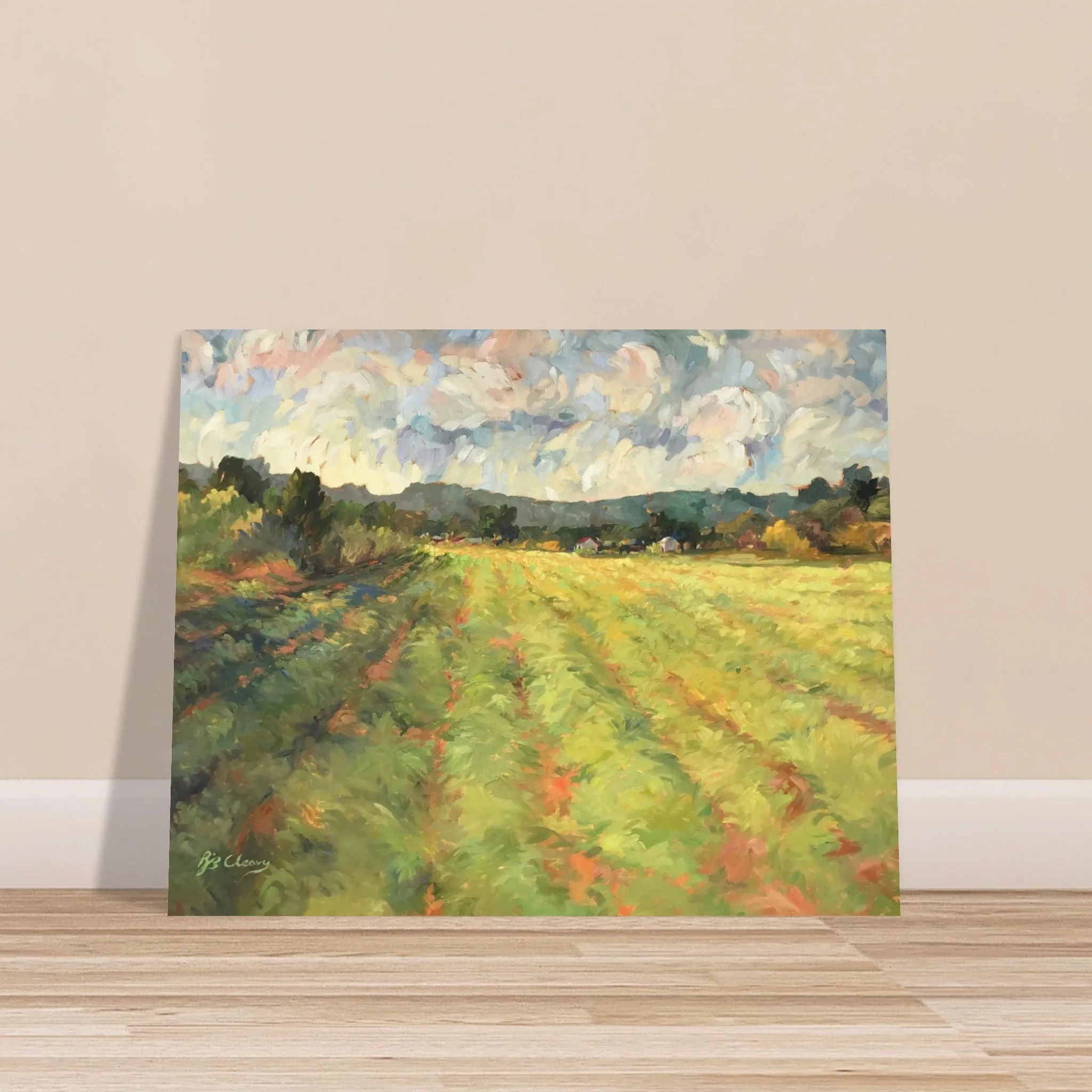 'Before the Harvest' Landscape I 16x20 Museum-Quality Matte Paper Poster | Original Artwork by American Artist Barbara Cleary