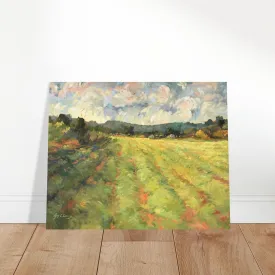 'Before the Harvest' Landscape I 16x20 Museum-Quality Matte Paper Poster | Original Artwork by American Artist Barbara Cleary