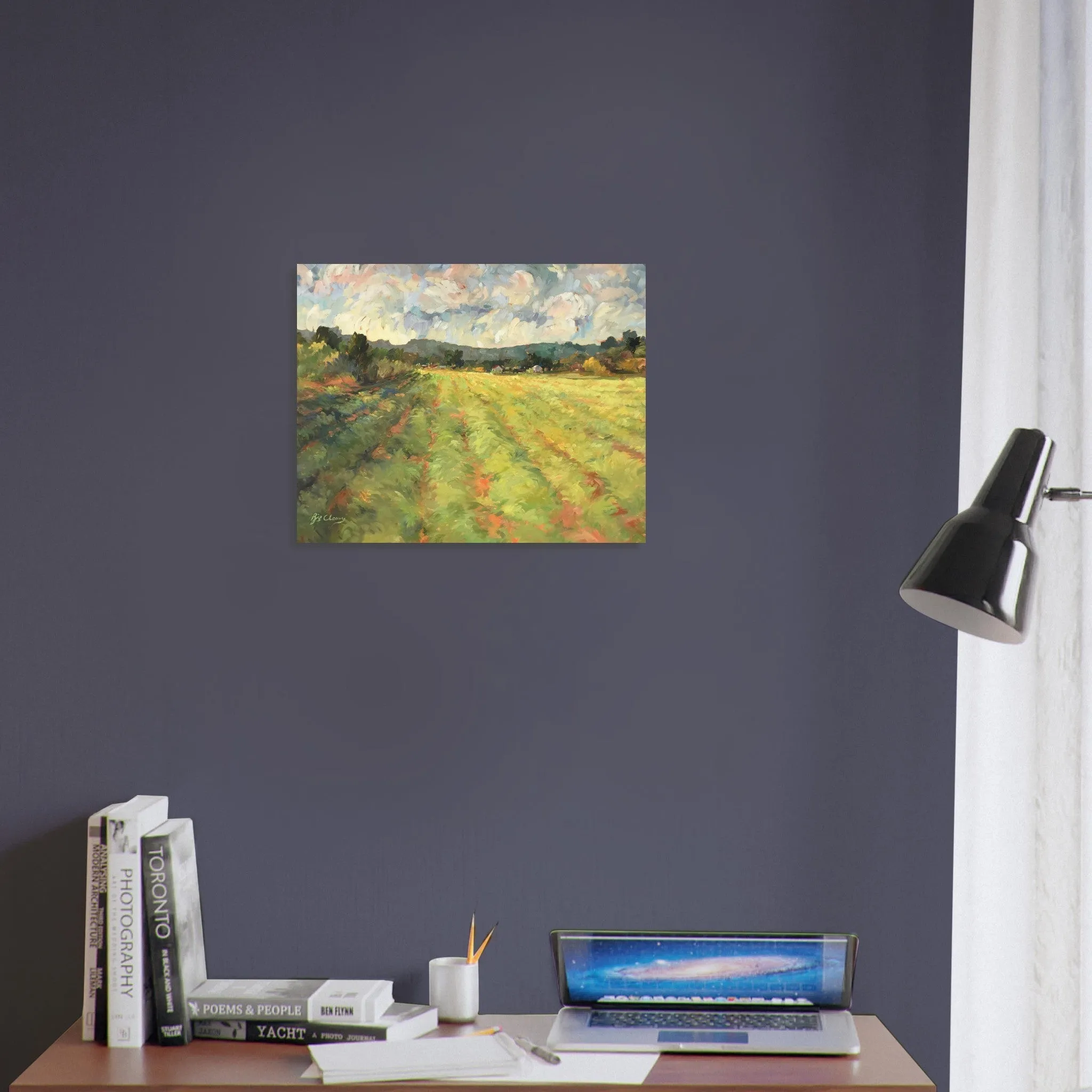 'Before the Harvest' Landscape I 16x20 Museum-Quality Matte Paper Poster | Original Artwork by American Artist Barbara Cleary