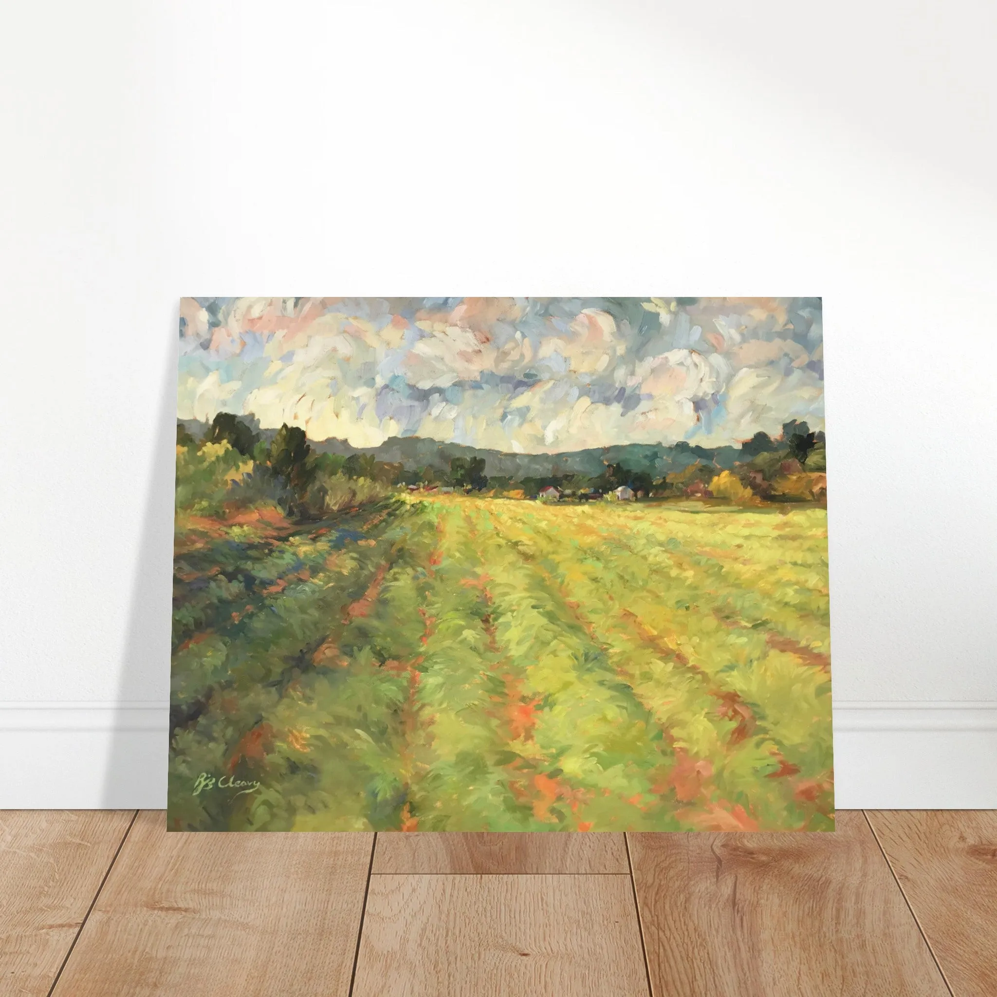 'Before the Harvest' Landscape I 16x20 Museum-Quality Matte Paper Poster | Original Artwork by American Artist Barbara Cleary
