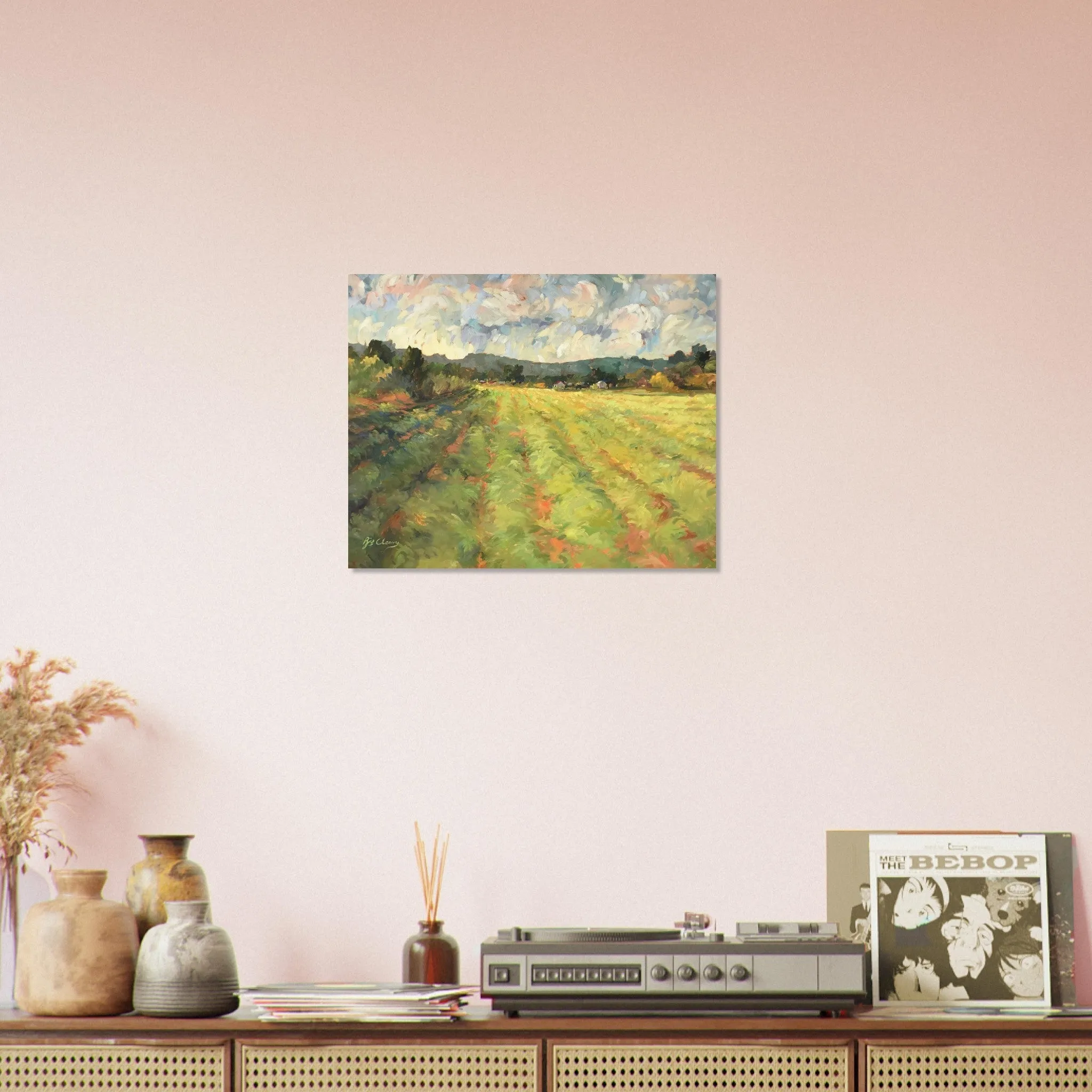 'Before the Harvest' Landscape I 16x20 Museum-Quality Matte Paper Poster | Original Artwork by American Artist Barbara Cleary