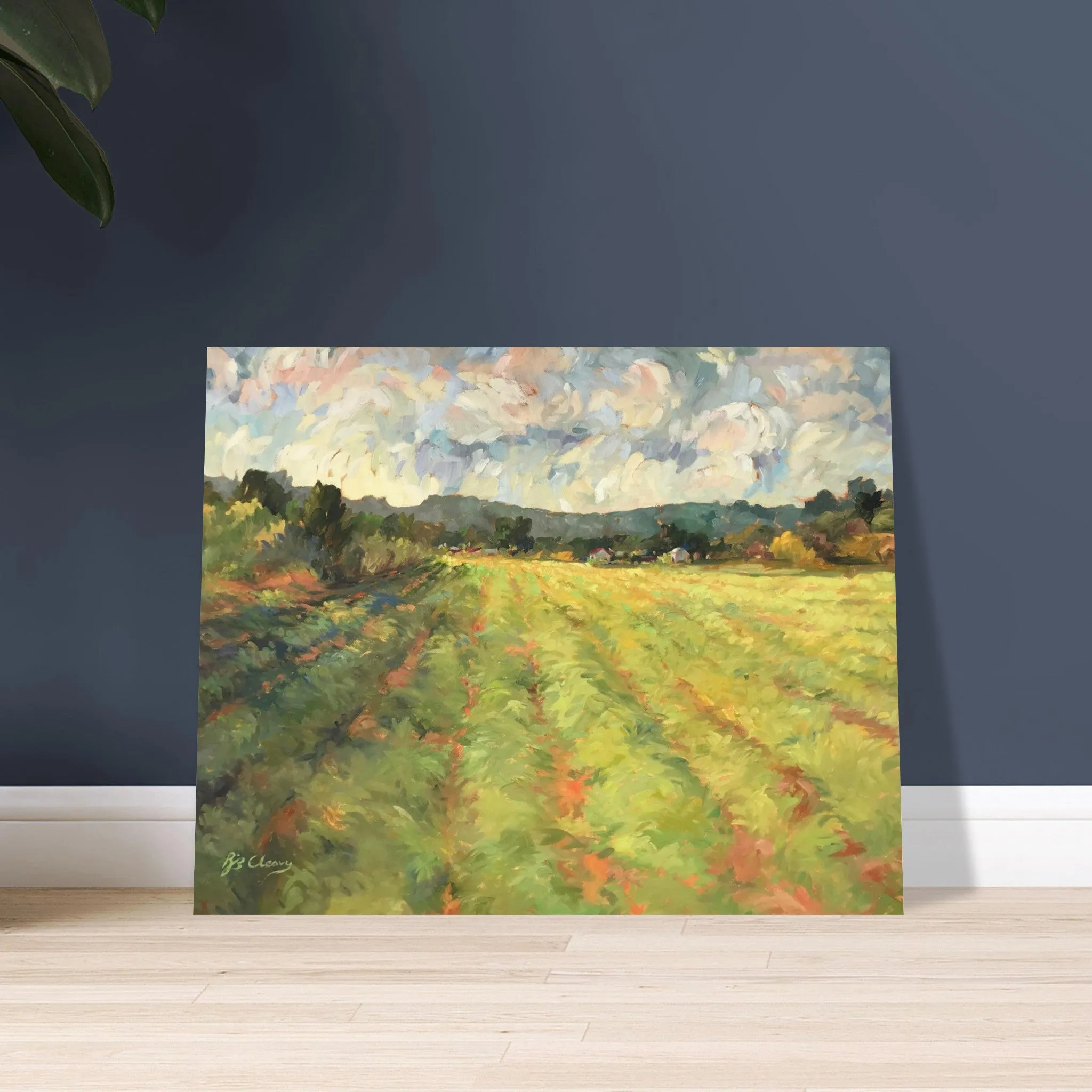 'Before the Harvest' Landscape I 16x20 Museum-Quality Matte Paper Poster | Original Artwork by American Artist Barbara Cleary