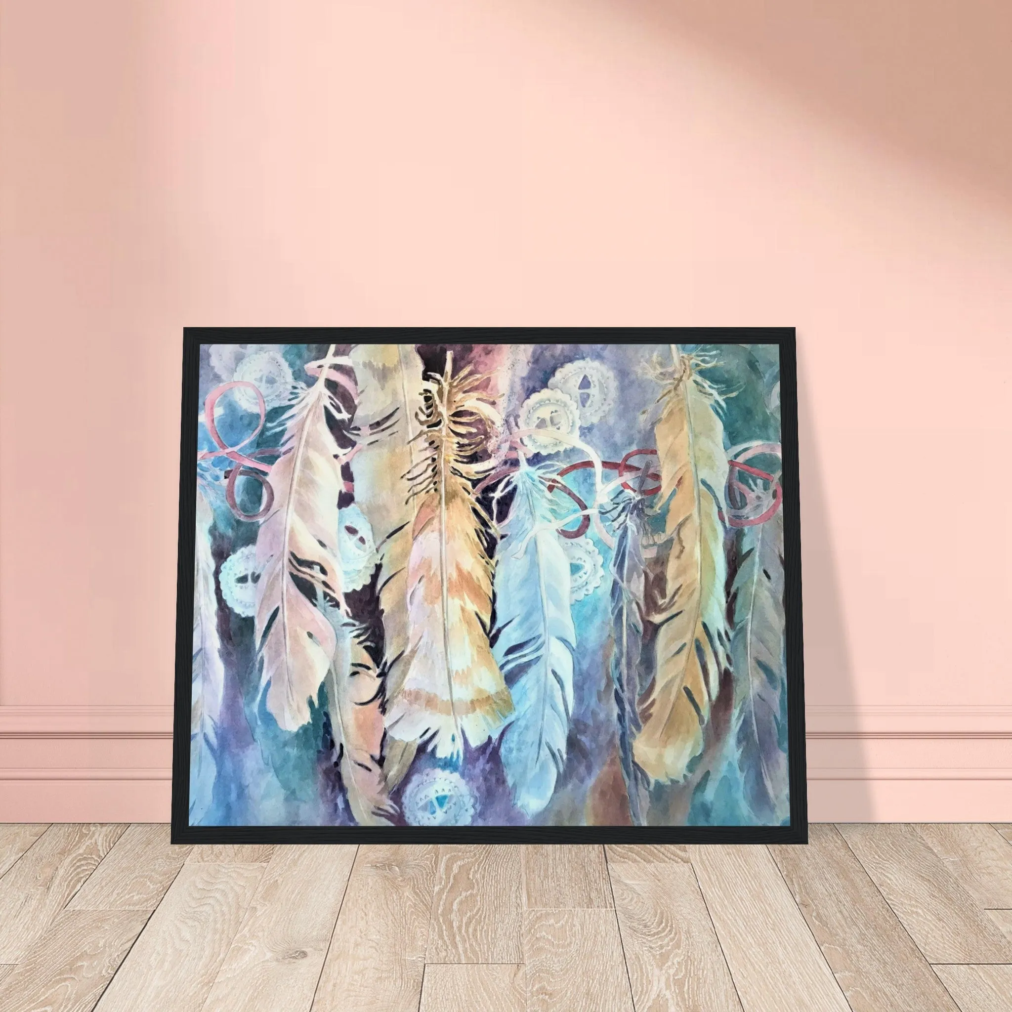 'Conchos’ Watercolor | 16x20 Wooden Framed Art Print | Original Artwork by American Artist Barbara Cleary