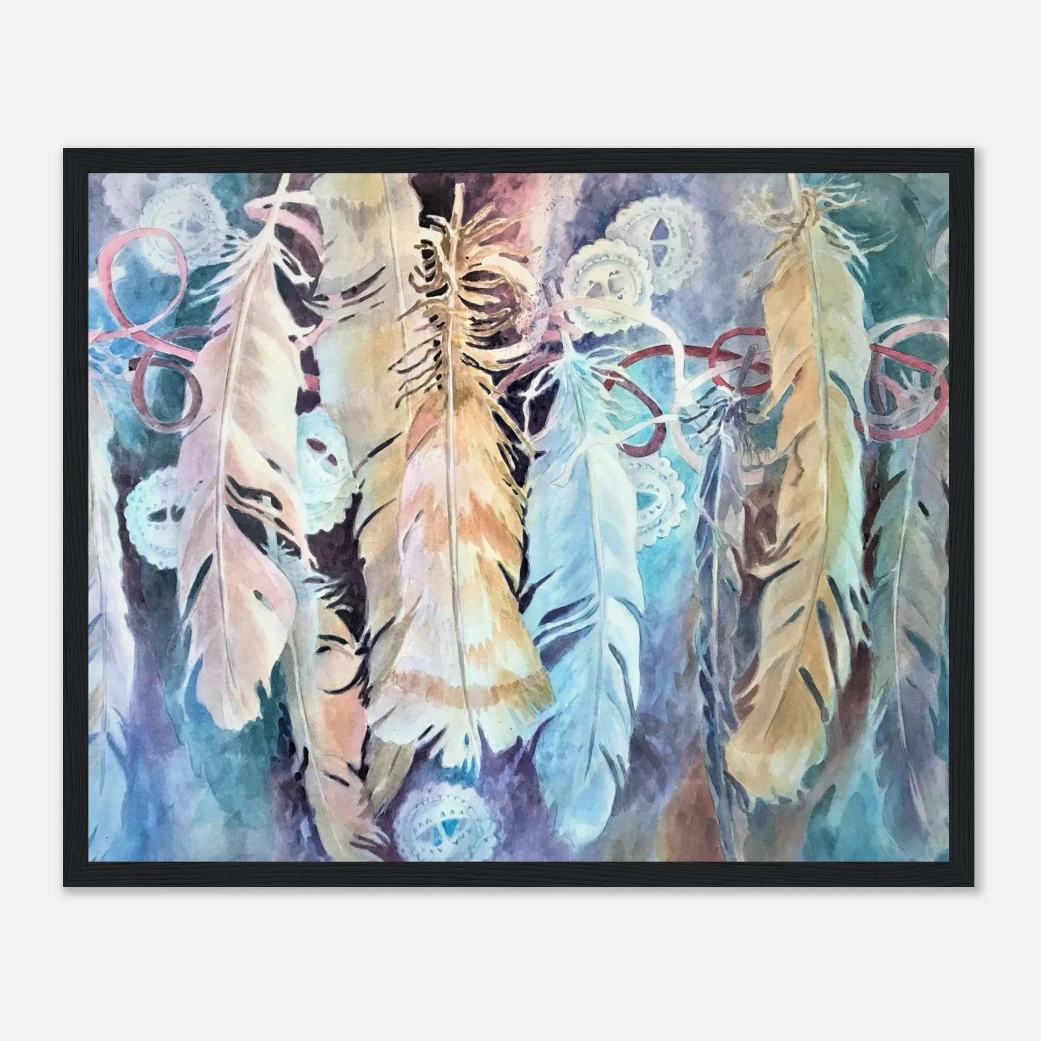 'Conchos’ Watercolor | 16x20 Wooden Framed Art Print | Original Artwork by American Artist Barbara Cleary