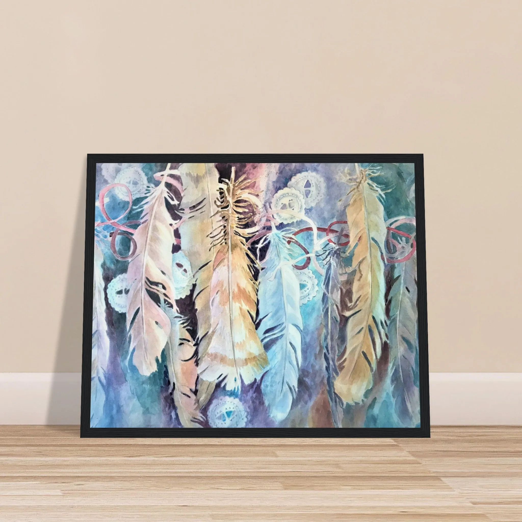 'Conchos’ Watercolor | 16x20 Wooden Framed Art Print | Original Artwork by American Artist Barbara Cleary