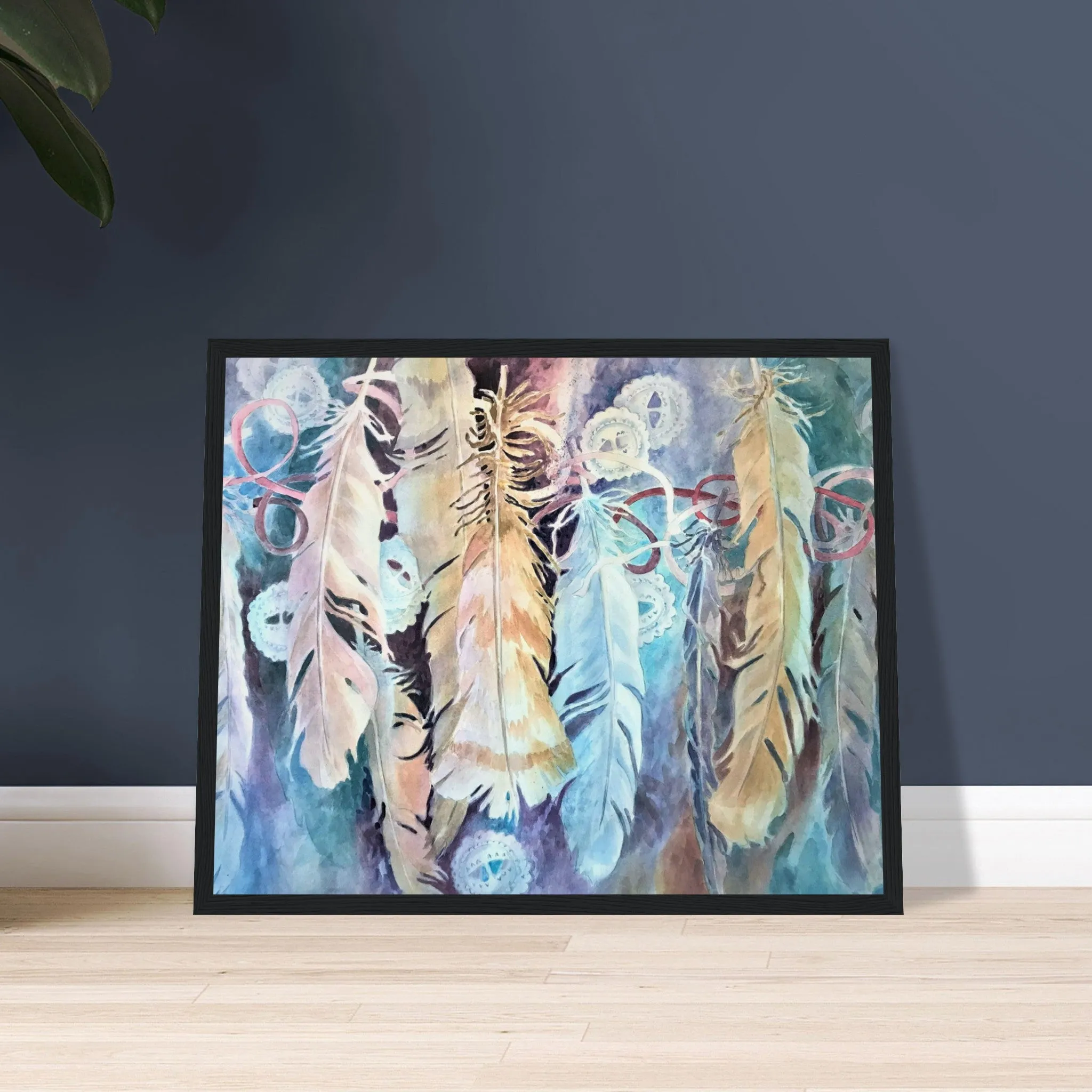 'Conchos’ Watercolor | 16x20 Wooden Framed Art Print | Original Artwork by American Artist Barbara Cleary