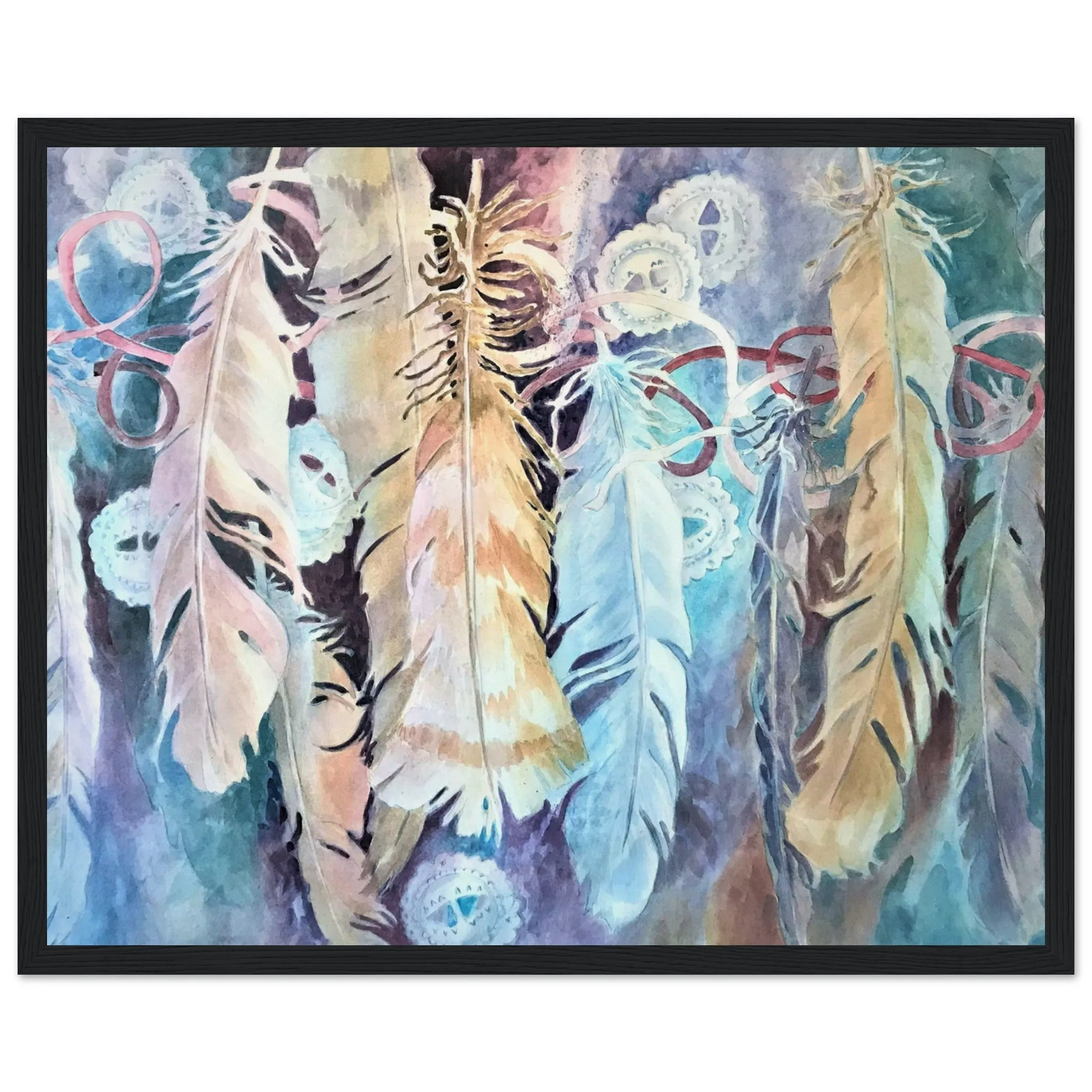 'Conchos’ Watercolor | 16x20 Wooden Framed Art Print | Original Artwork by American Artist Barbara Cleary