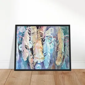 'Conchos’ Watercolor | 16x20 Wooden Framed Art Print | Original Artwork by American Artist Barbara Cleary