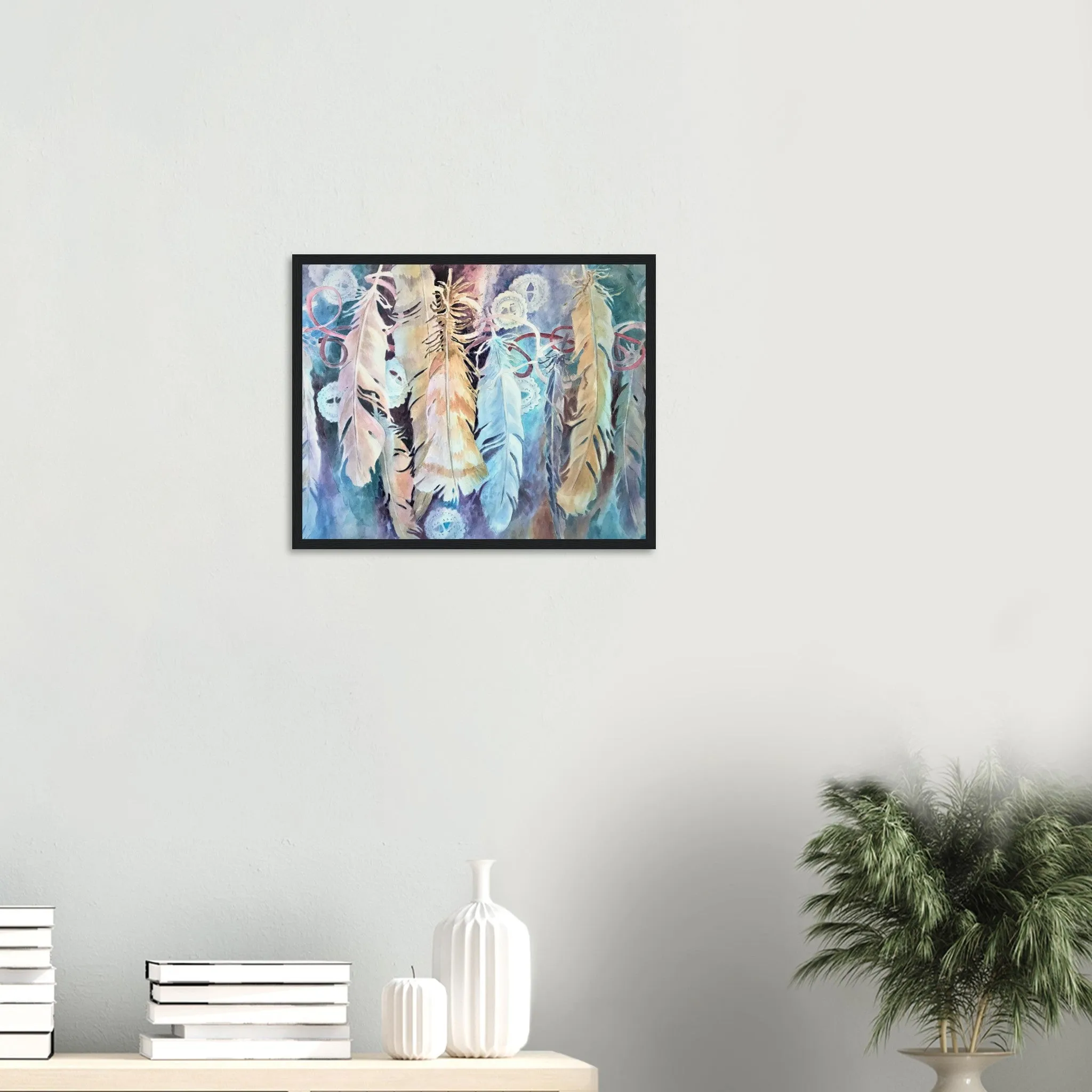 'Conchos’ Watercolor | 16x20 Wooden Framed Art Print | Original Artwork by American Artist Barbara Cleary