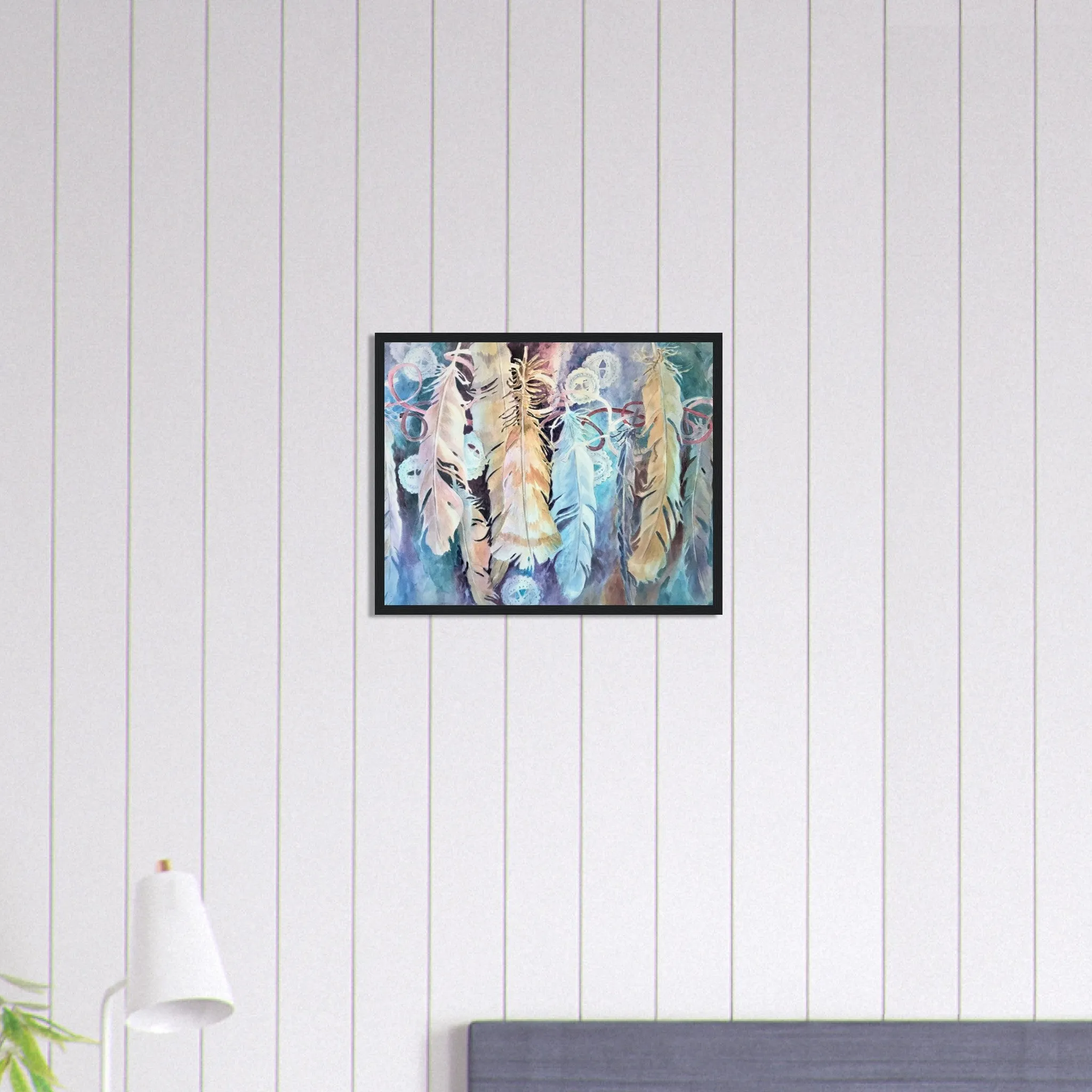 'Conchos’ Watercolor | 16x20 Wooden Framed Art Print | Original Artwork by American Artist Barbara Cleary