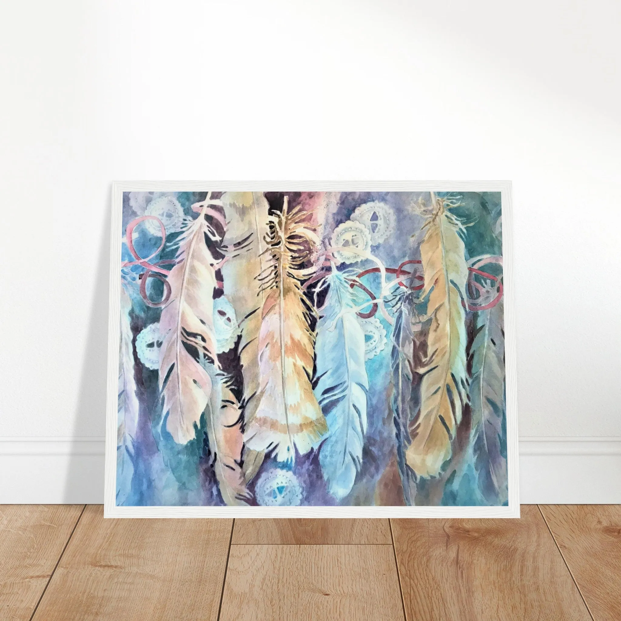 'Conchos’ Watercolor | 16x20 Wooden Framed Art Print | Original Artwork by American Artist Barbara Cleary