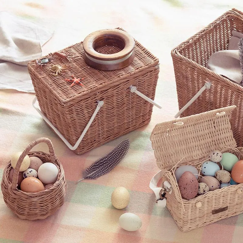 Olli Ella Rattan Berry Basket - Natural