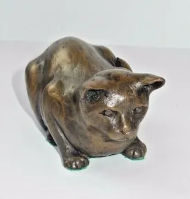 ORIELE BRONZE - CROUCHED CAT