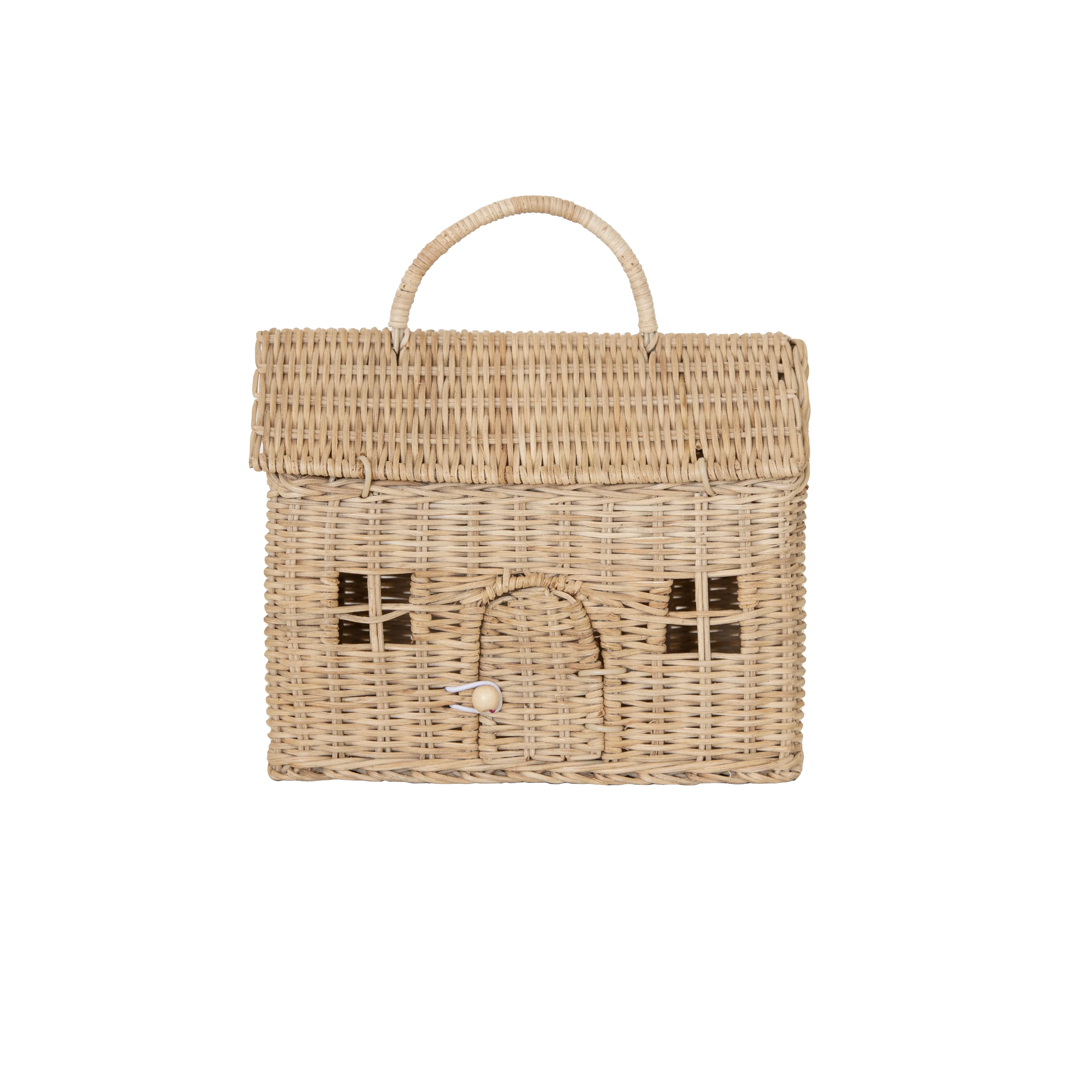 Rattan Casa Clutch - Straw